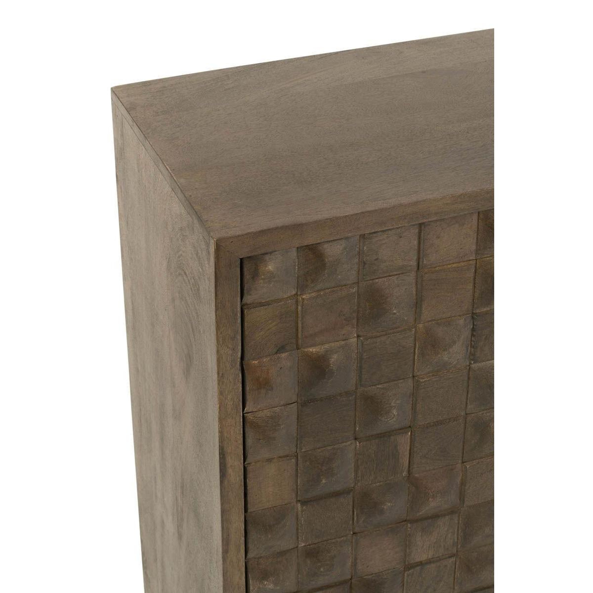 Voir la diapositive 6 : J-LINE Commode 2 portes  pino  104cm marron