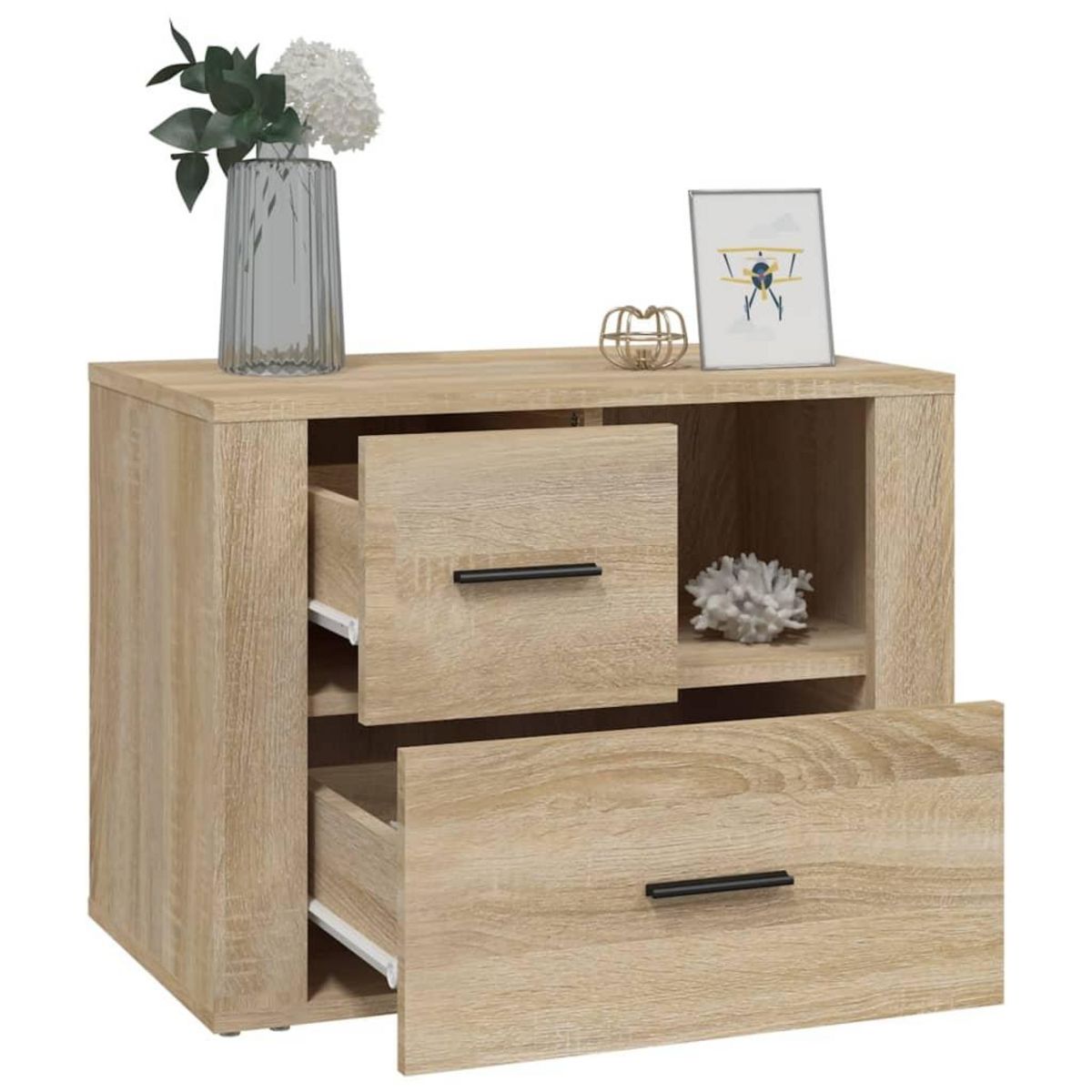 VIDAXL Table de chevet Chene sonoma 60x36x45 cm Bois d'ingenierie