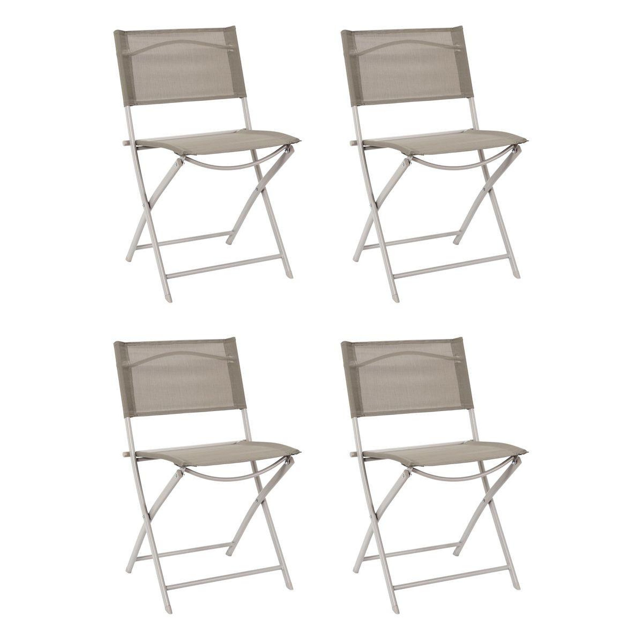 The Home Deco Factory Lot de 4 chaises de jardin  elba  80cm beige