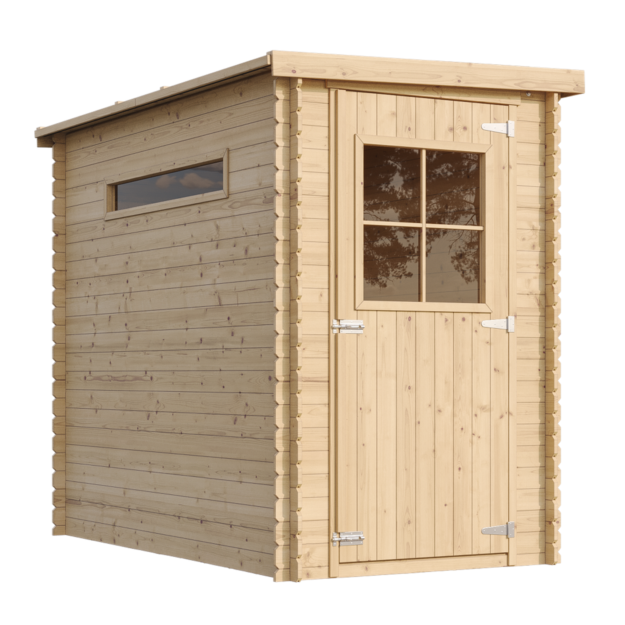 TIMBELA Abri de Jardin en Bois 2,63 m², Cabane de Jardin, avec sol imprégné M306+M306G
