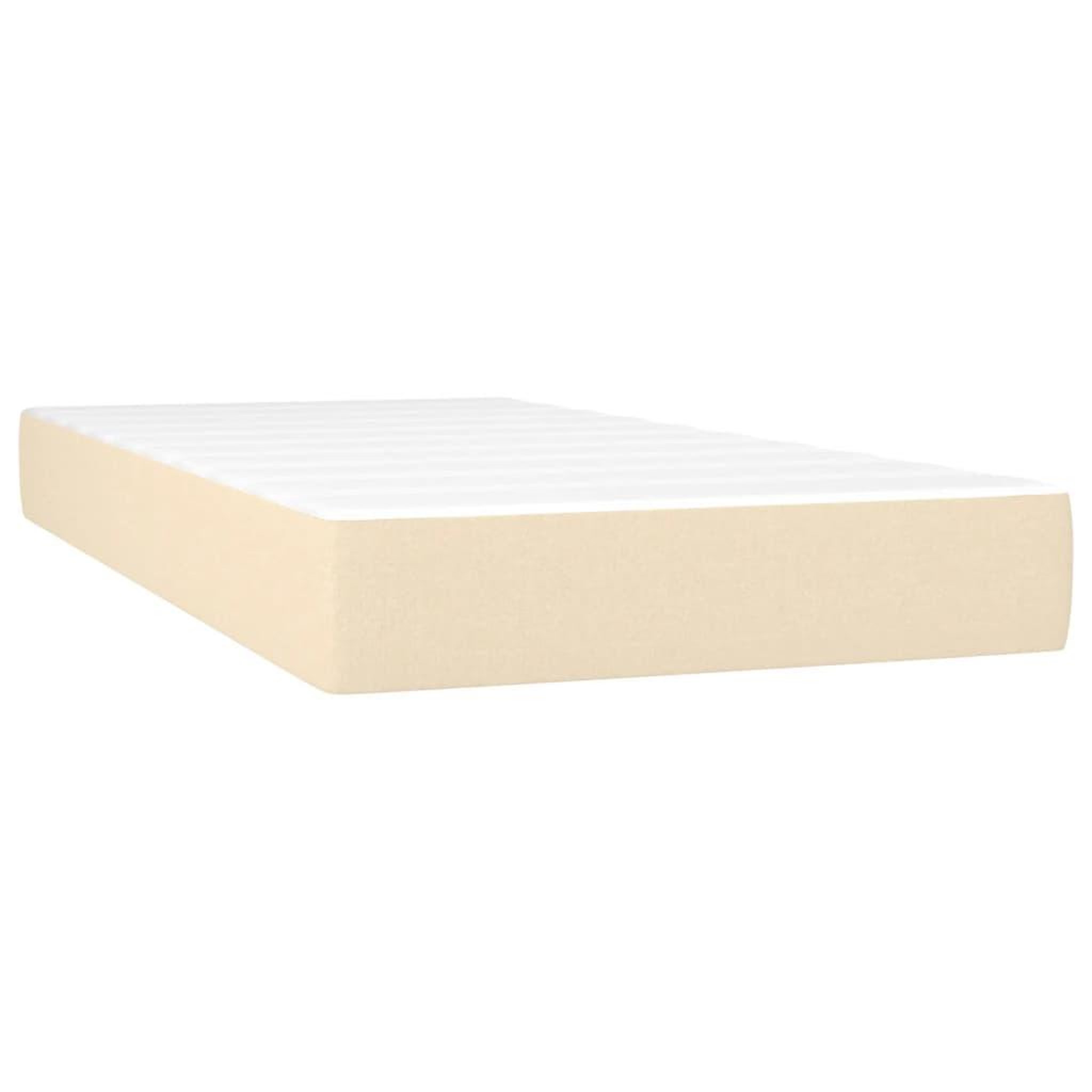 Voir la diapositive 5 : VIDAXL Sommier a lattes de lit avec matelas Creme 80x200 cm Tissu