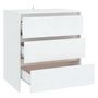 Voir la diapositive 5 : VIDAXL Buffet Blanc 70x41x75 cm Bois d'ingenierie