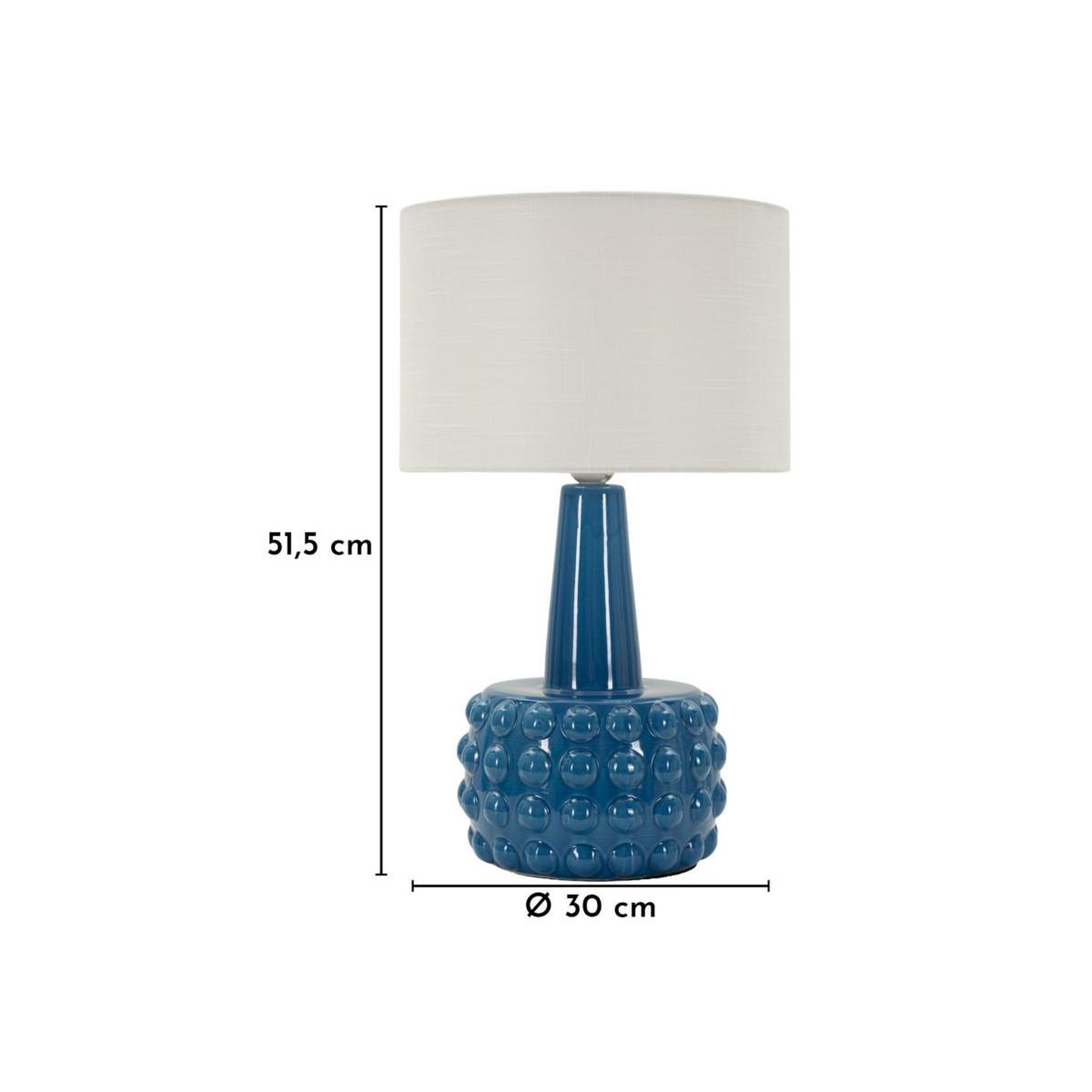 Voir la diapositive 6 : Paris Prix Lampe à poser en céramique  gress  51cm bleu