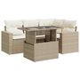 Voir la diapositive 2 : VIDAXL Salon de jardin avec coussins 5 pcs beige resine tressee