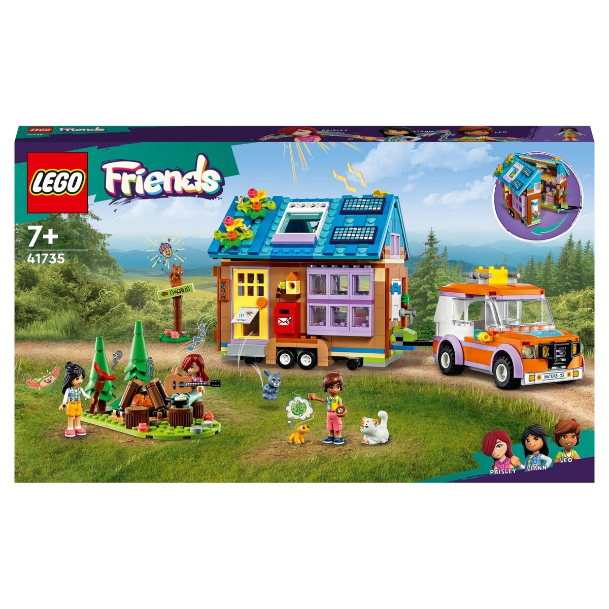 LEGO Friends 41735 La mini maison mobile, Jeu Camping en Forêt