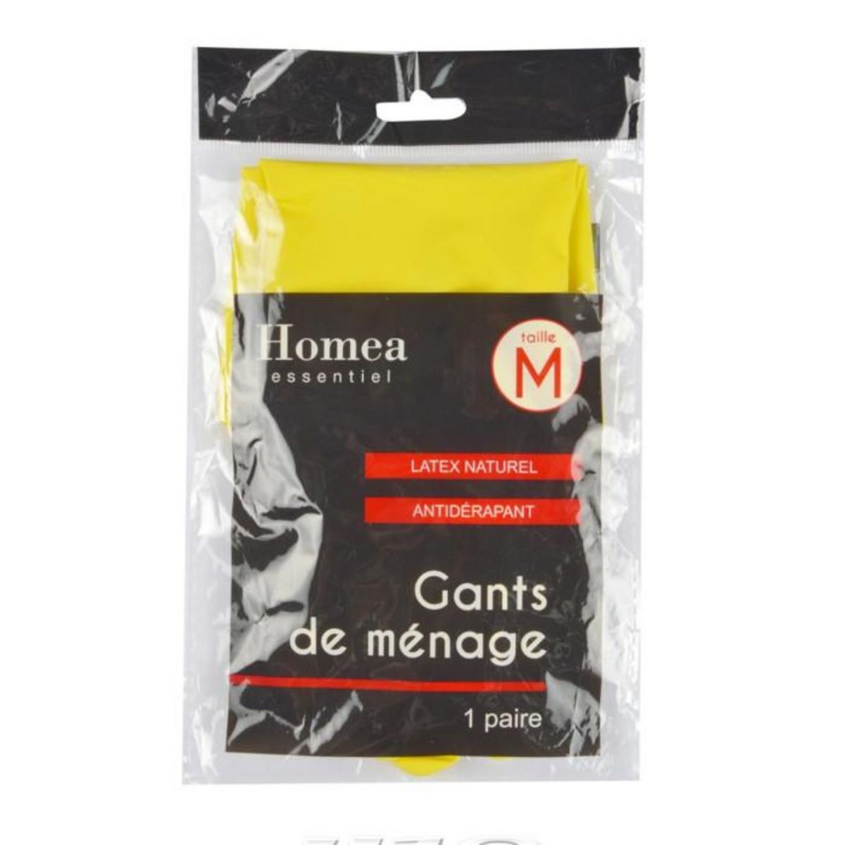 Paris Prix Paire de Gants de Ménage  Latex  Taille M Jaune