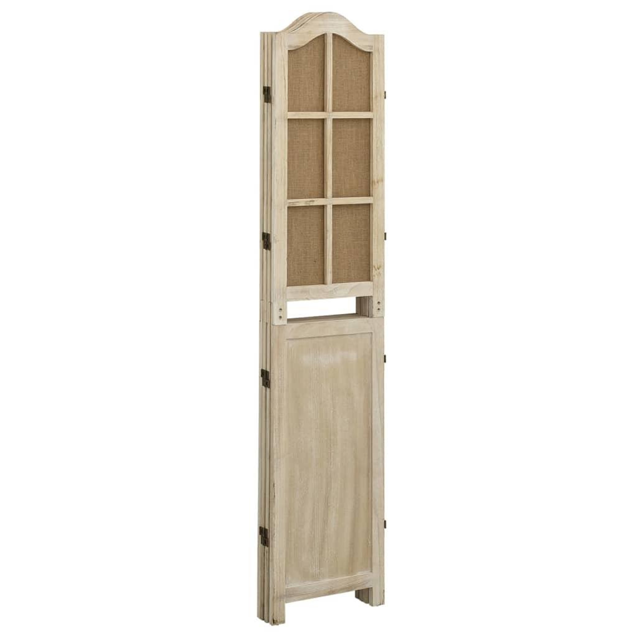 Voir la diapositive 3 : VIDAXL Cloison de separation 4 panneaux Marron 140x165 cm Tissu