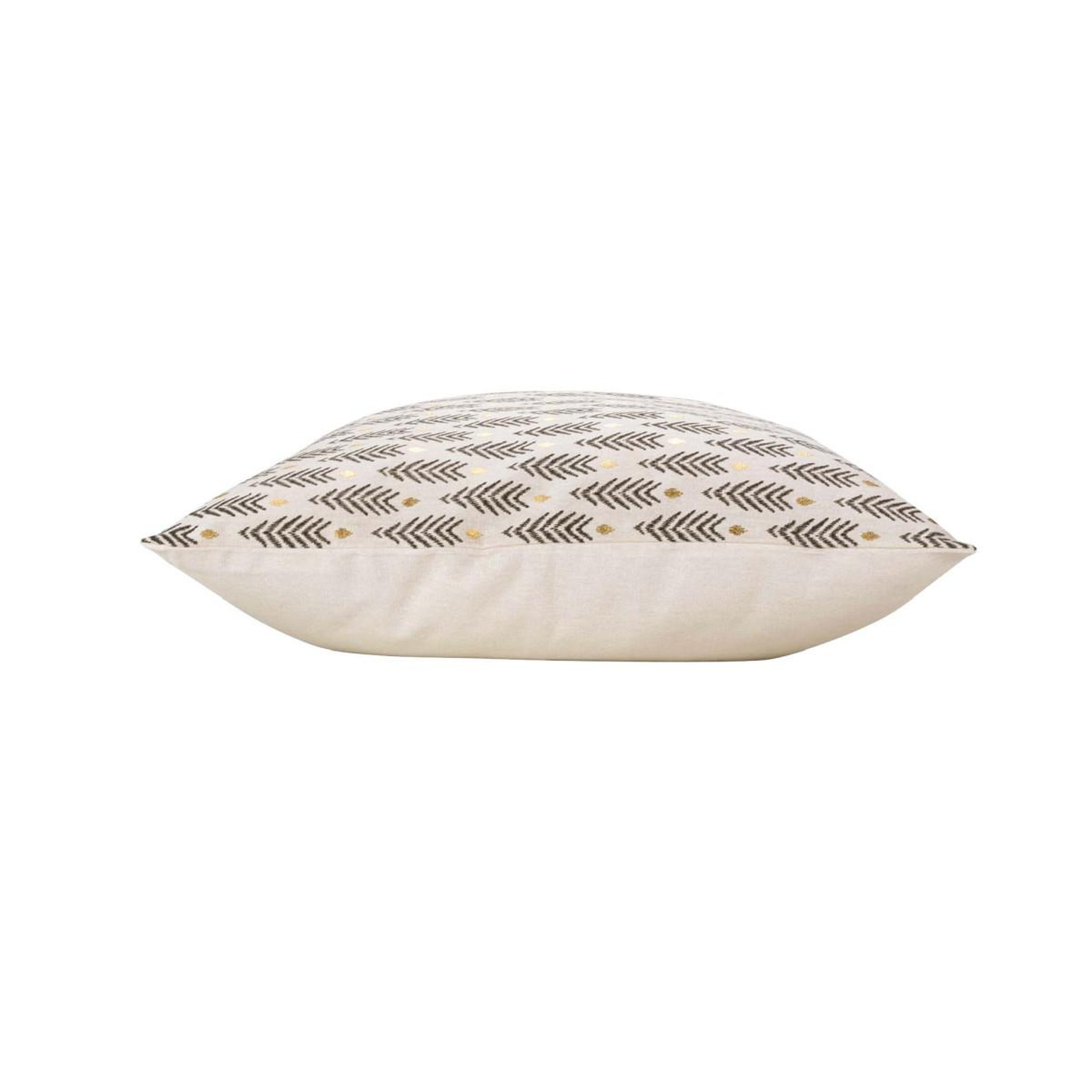 Voir la diapositive 2 : Douceur d'Intérieur Coussin déco imprimé  pearl  45x45cm beige