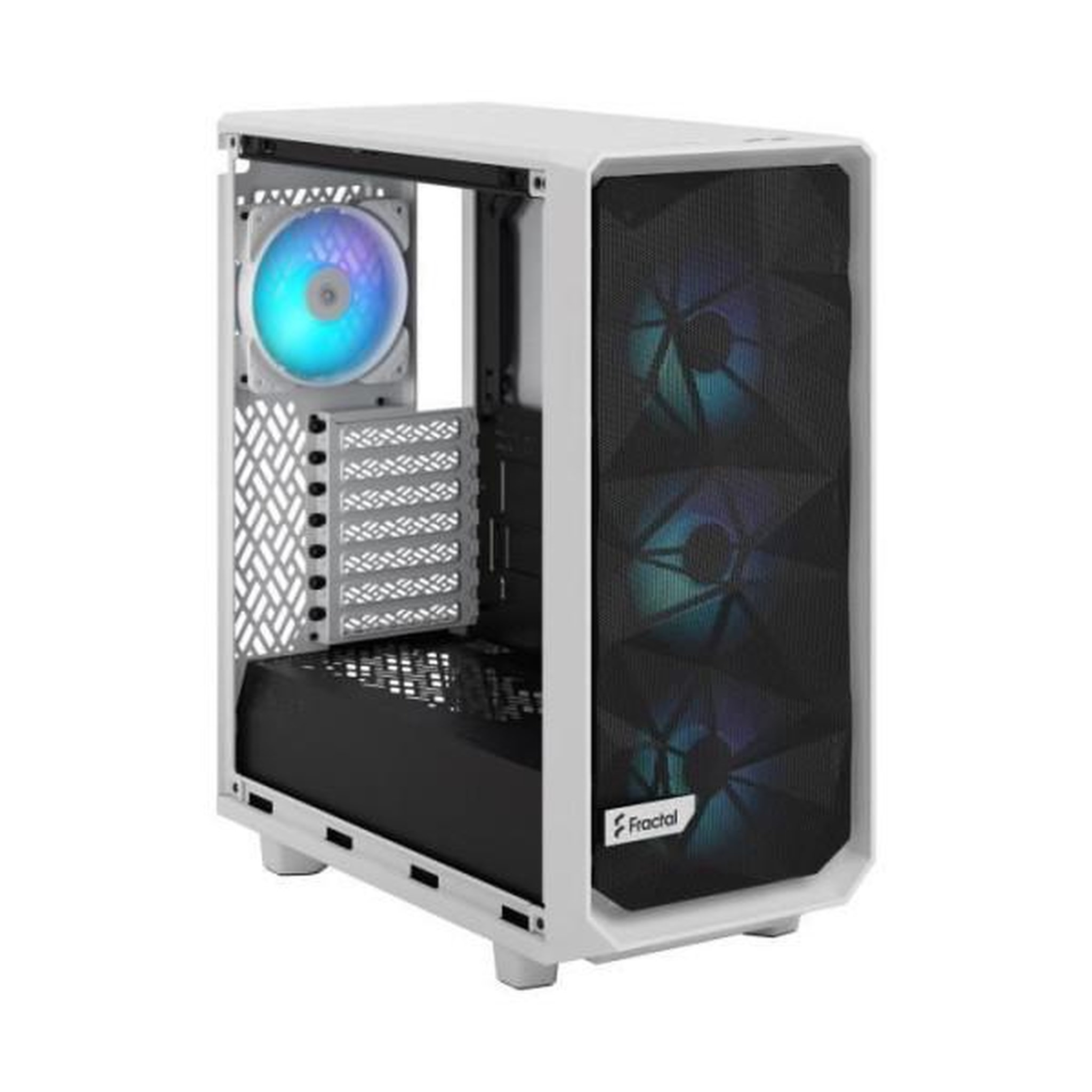 Voir la diapositive 6 : Fractal Design Boîtier PC FRACTAL DESIGN Meshify 2 Compact RGB White TG Clear Tint ATX