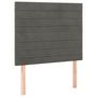 Voir la diapositive 2 : VIDAXL Tetes de lit 2 pcs Gris fonce 90x5x78/88 cm Velours
