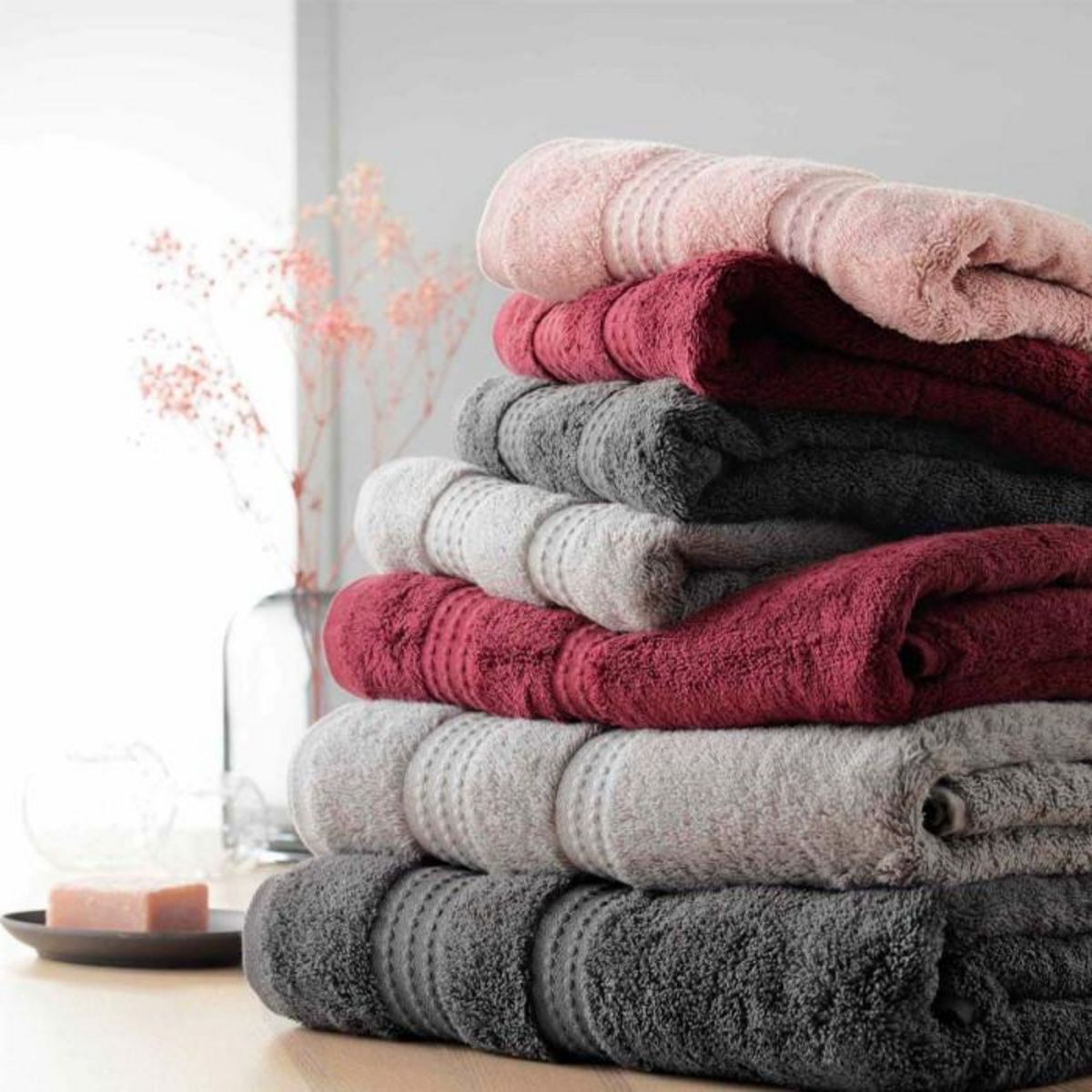 Paris Prix Serviette de Toilette  Excellence  50x90cm Gris