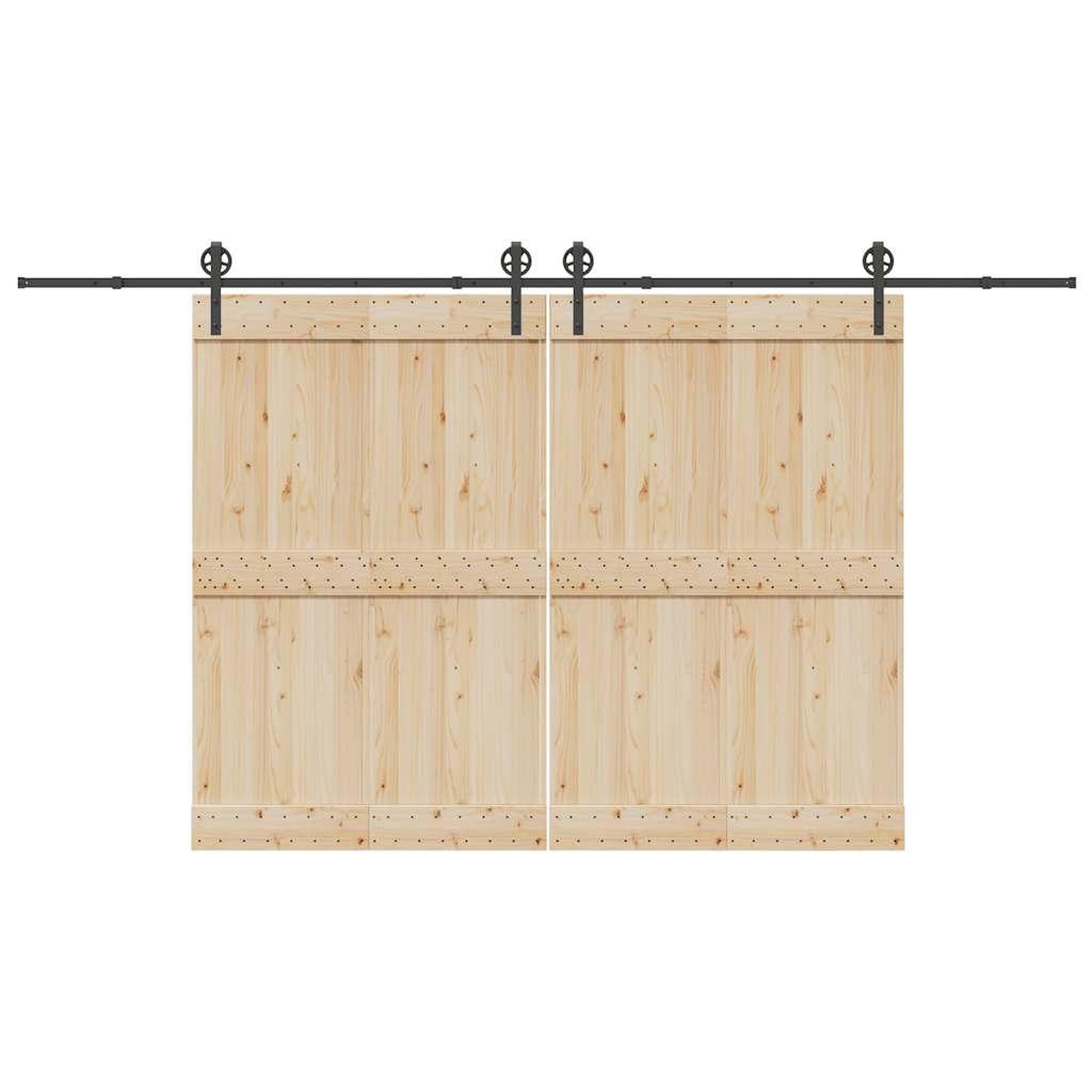 VIDAXL Kit de quincaillerie de porte coulissante 400 cm acier noir