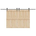 VIDAXL Kit de quincaillerie de porte coulissante 400 cm acier noir