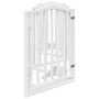 Voir la diapositive 5 : VIDAXL Barriere pour chiens et porte 6 panneaux blanc bois de peuplier