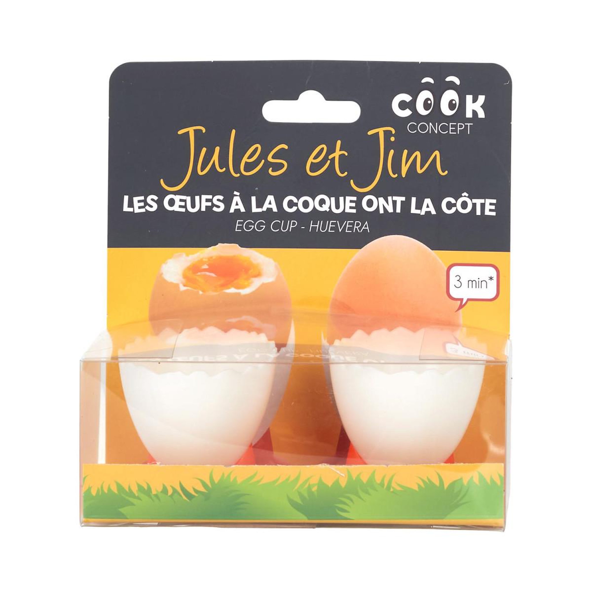Voir la diapositive 4 : COOK CONCEPT Lot de 2 coquetiers  pieds de poule  5cm blanc