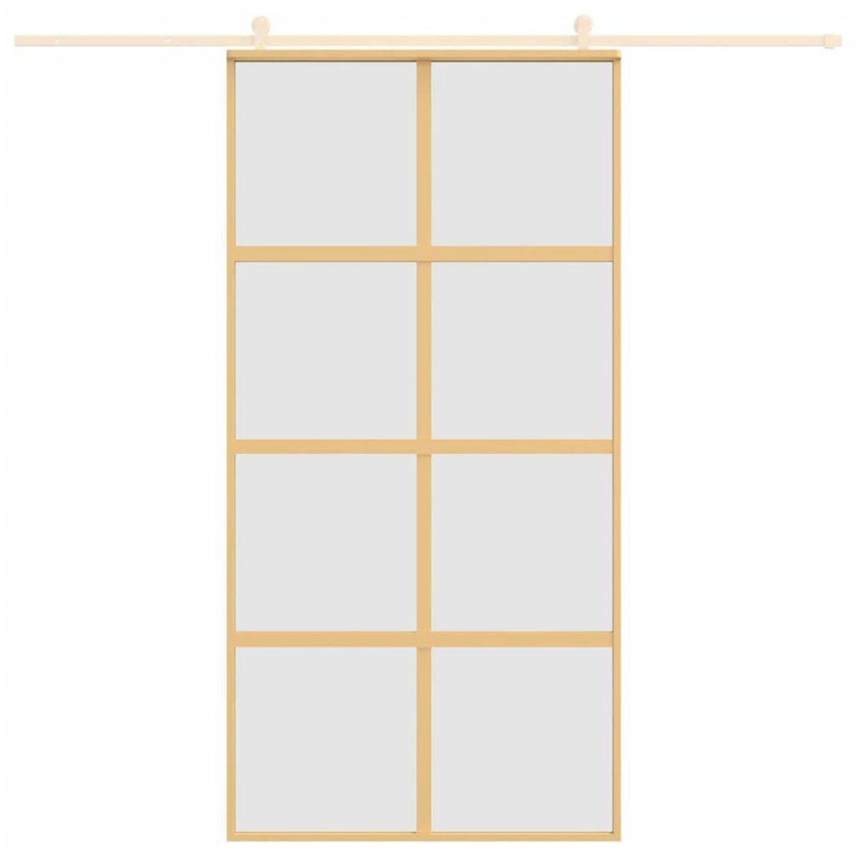 VIDAXL Porte coulissante dore 102,5x205 cm verre ESG depoli aluminium