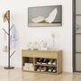 Voir la diapositive 1 : VIDAXL Banc a chaussures Chene sonoma 80x30x45 cm Bois d'ingenierie