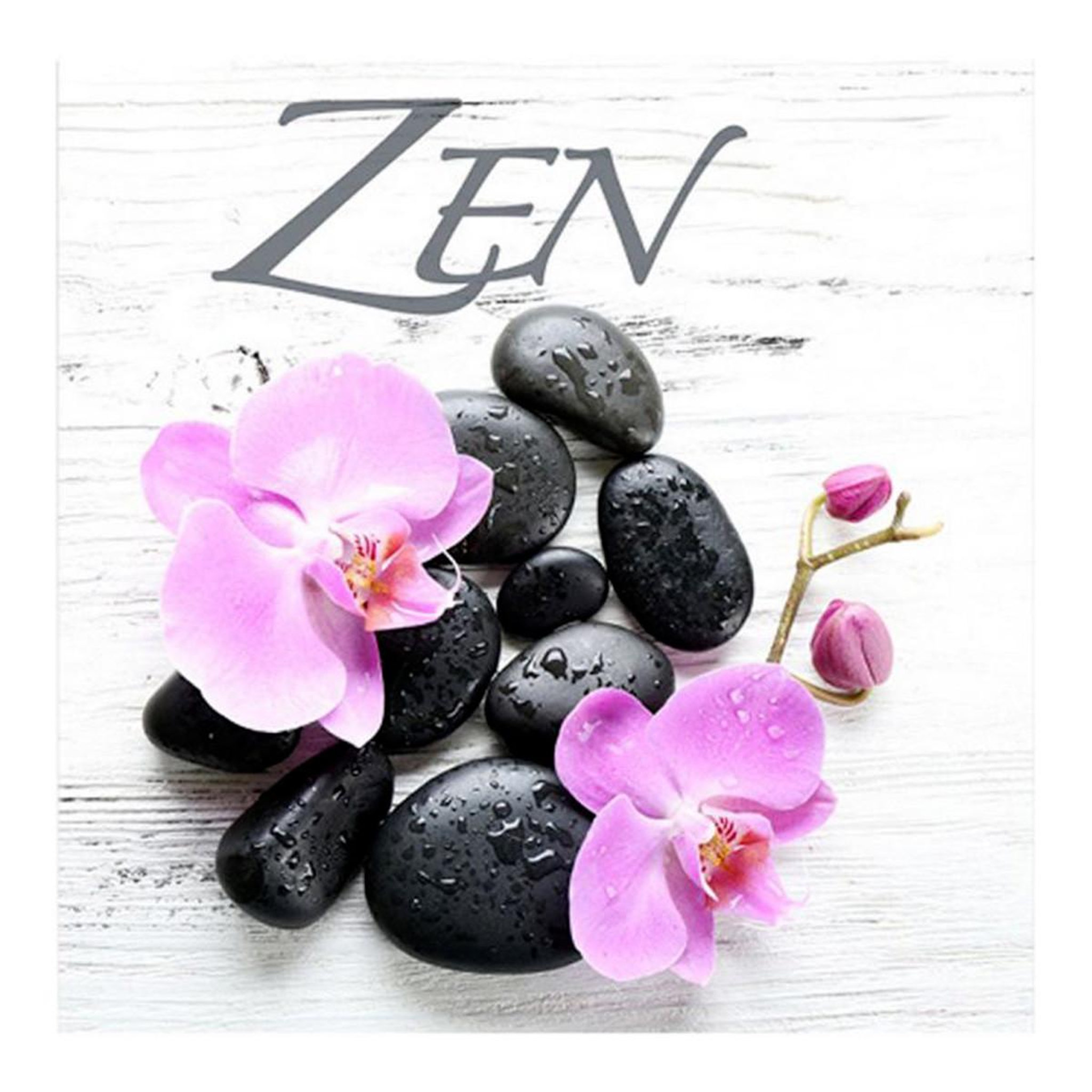 HOMEA Lot de 20 serviettes en papier  zen galet  33x33cm blanc