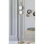 Voir la diapositive 5 : Paris Prix Lampadaire Design 2 Sphères  Luci  168cm Blanc & Or