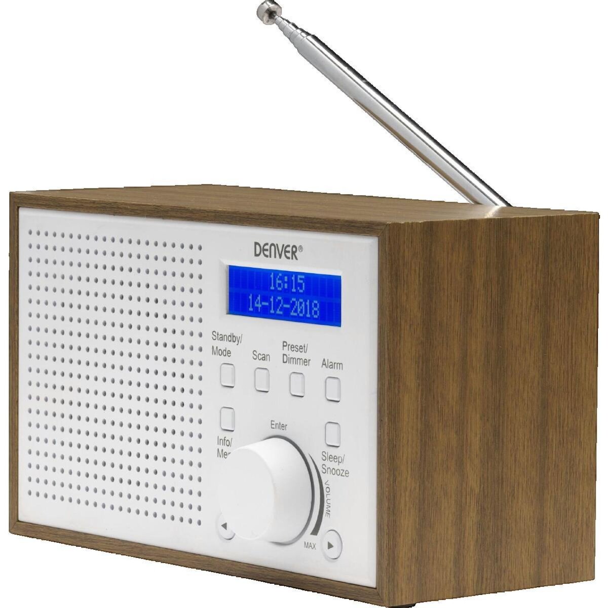 Denver Electronics Radio portable Denver Electronics DAB-46 marron et blanc