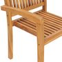 Voir la diapositive 4 : VIDAXL Chaises de jardin empilables 6 pcs Bois de teck solide