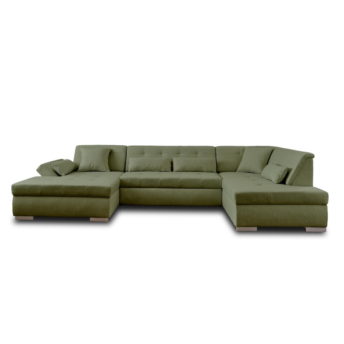 LISA DESIGN Vermont - canapé panoramique d'angle droit - 7 places - convertible - en tissu