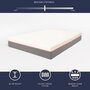 Voir la diapositive 2 : THE WHITE STONE Matelas 80x190 en Mémoire de Forme Breeze & Ressorts Ensachés | Hauteur 30 cm | Technologie Breeze | Déhoussable, Anallergique & Respirant | Fabriqué en Italie