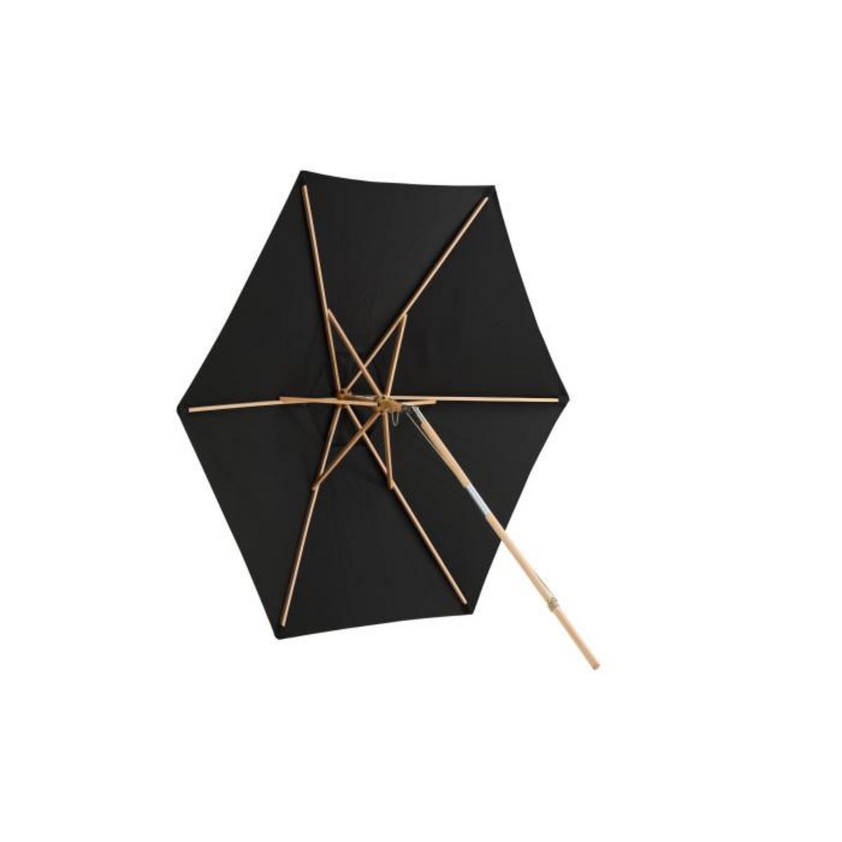 Paris Prix Parasol en Bois  Corypho  250cm Noir