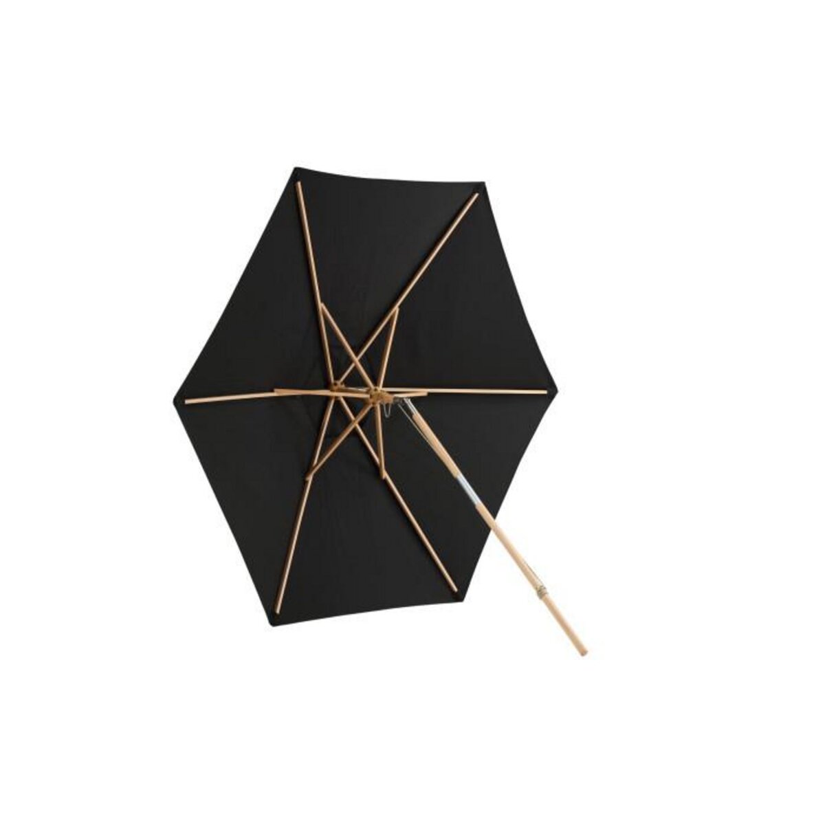 Paris Prix Parasol en Bois  Corypho  250cm Noir