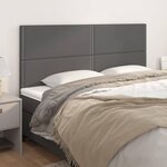 VIDAXL Tetes de lit 4 pcs Gris 100x5x78/88 cm Similicuir