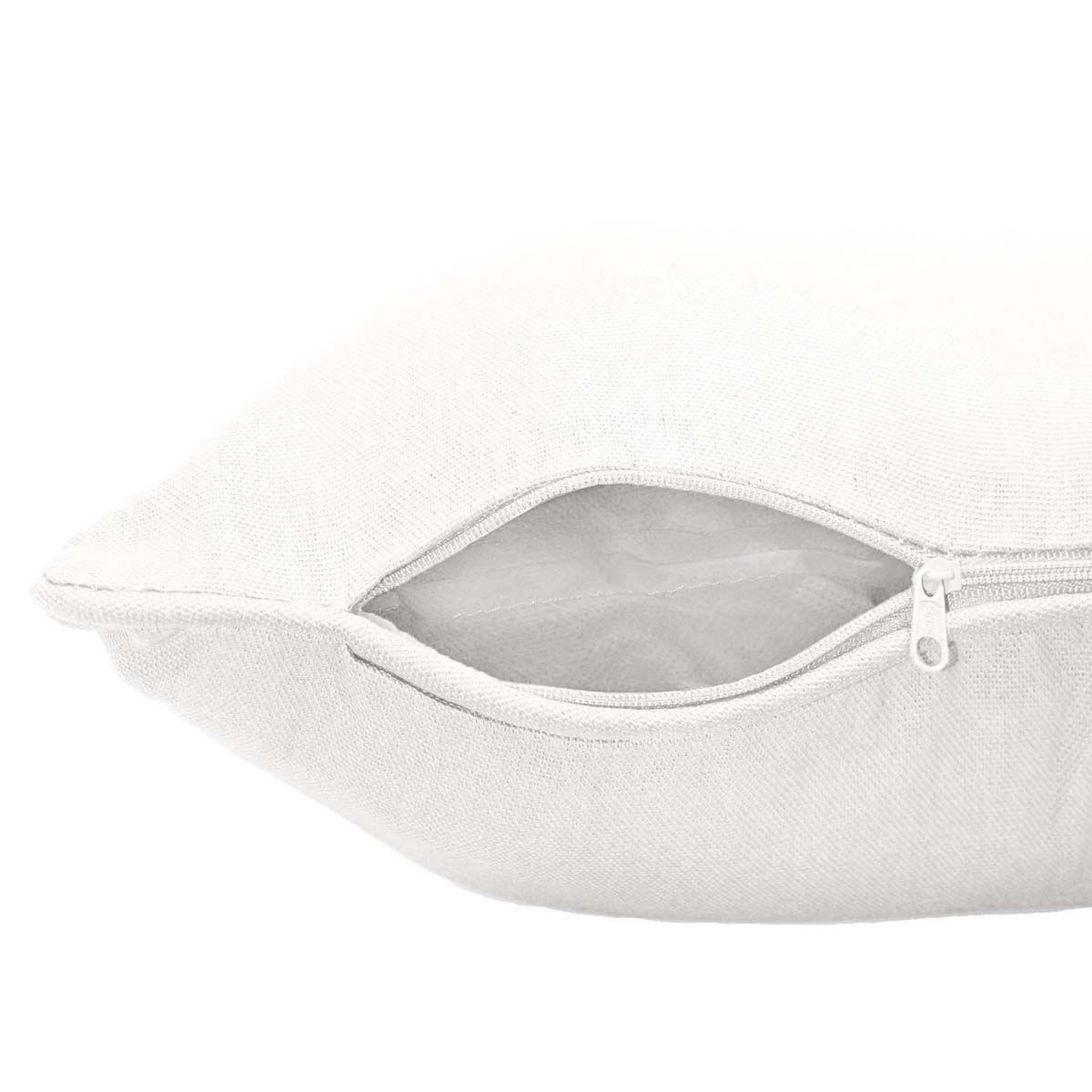 Voir la diapositive 3 : Douceur d'Intérieur Housse de coussin  panama  40x40cm blanc