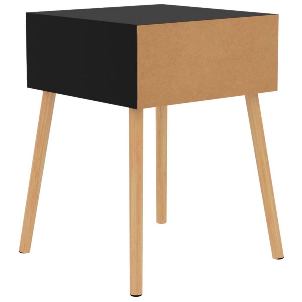 VIDAXL Tables de chevet 2 pcs Noir brillant 40x40x56cm Bois ingenierie