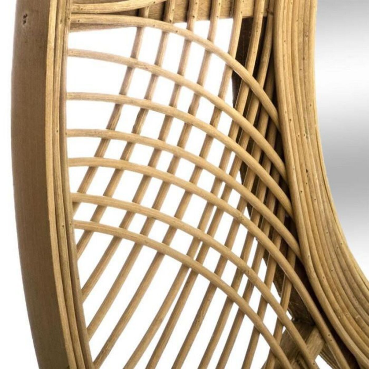 ATMOSPHERA Miroir Mural Rond en Bambou  Ina  89cm Naturel
