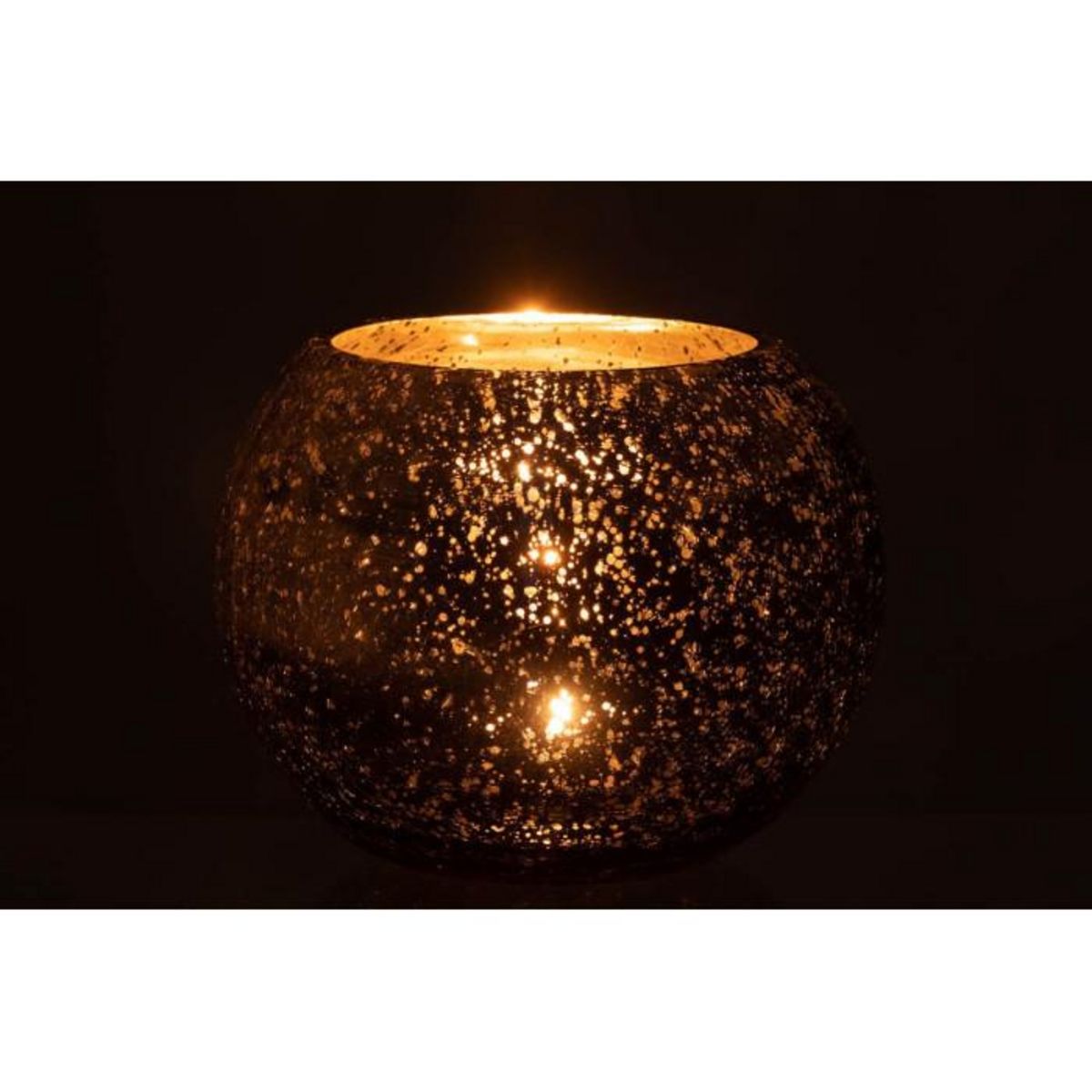 Paris Prix Photophore Boule en Verre  Nacré  20cm Bleu