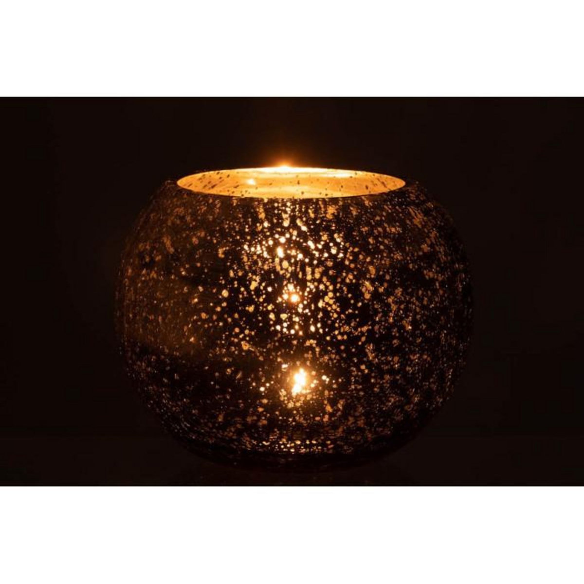 Paris Prix Photophore Boule en Verre  Nacré  20cm Bleu