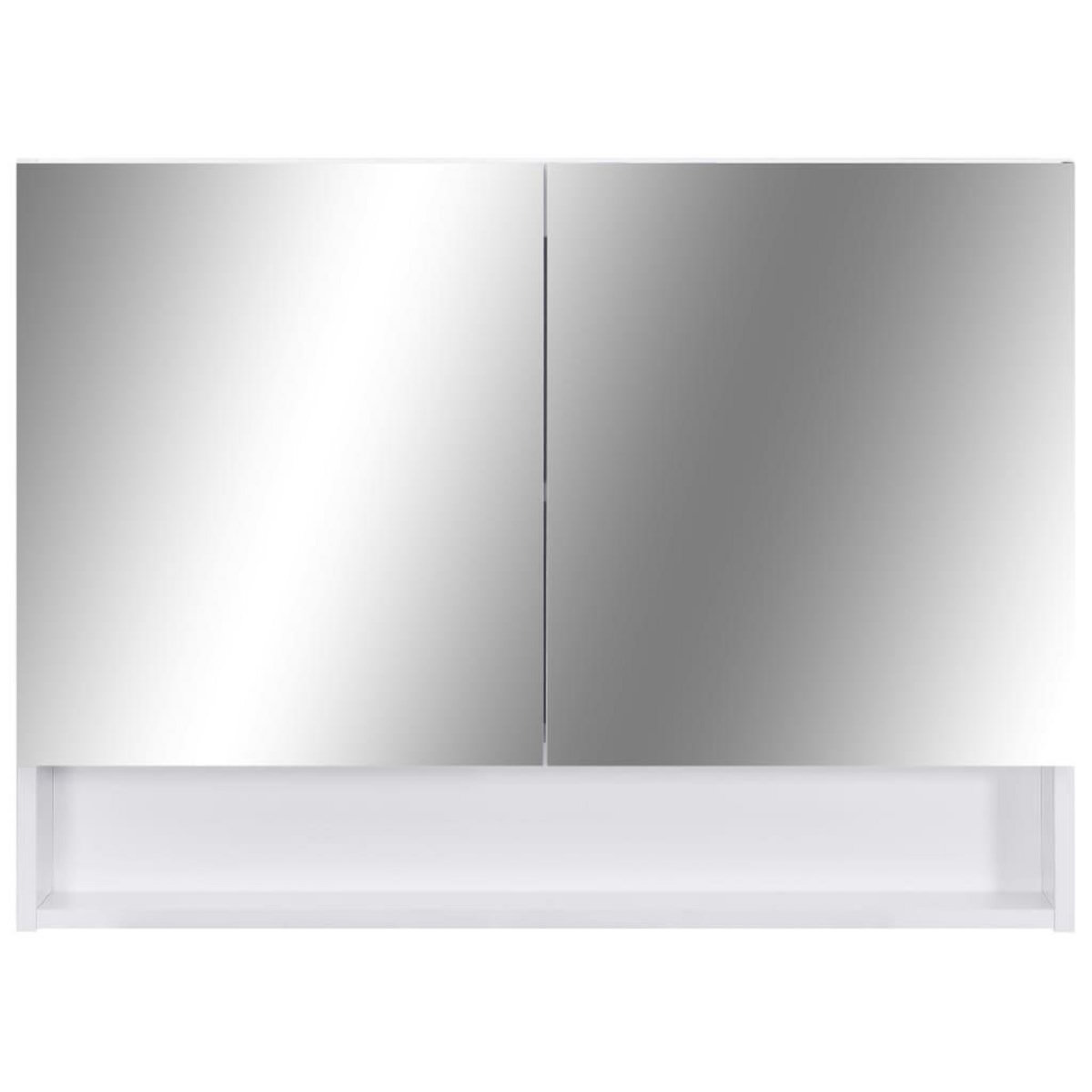 VIDAXL Armoire a miroir de salle de bain LED Blanc 80x15x60 cm MDF