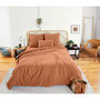 Voir la diapositive 1 : Home collection Parure housse de couette 100% gaze de coton et 57 fils caramel