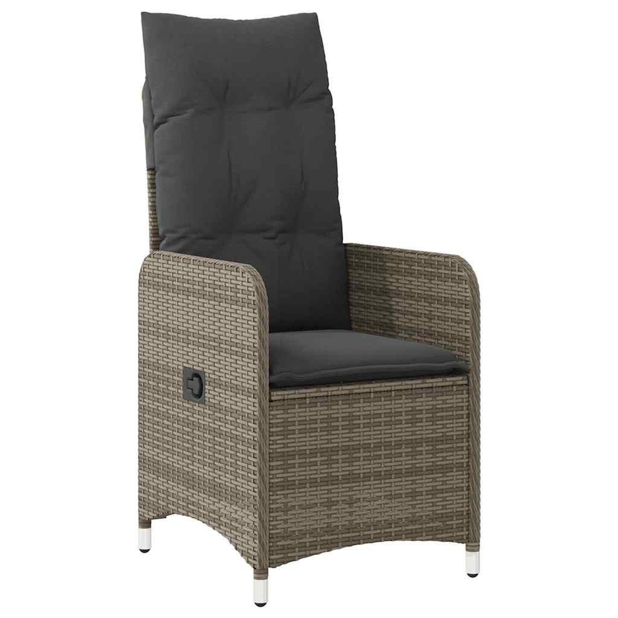 Voir la diapositive 3 : VIDAXL Ensemble de bistro de jardin 9 pcs coussins gris poly rotin