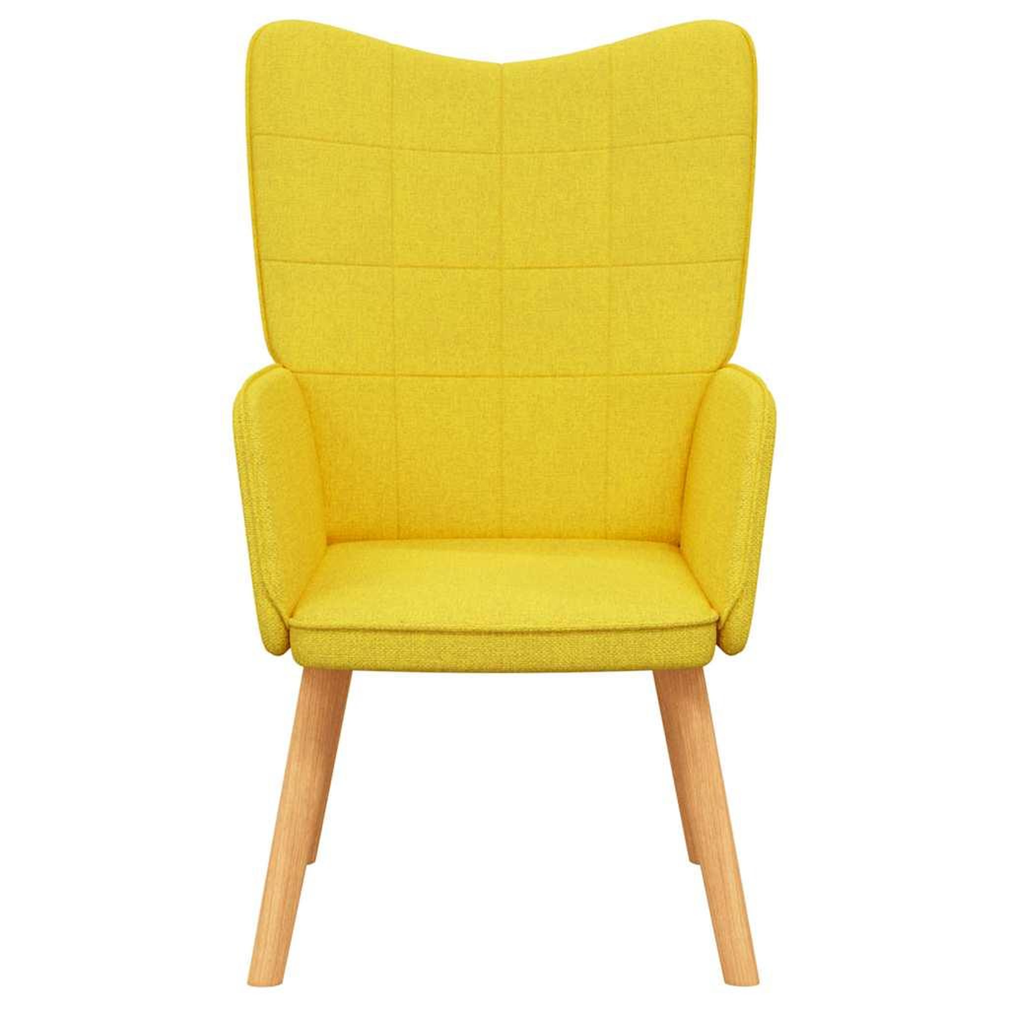 Voir la diapositive 3 : VIDAXL Chaise de relaxation Jaune moutarde Tissu