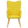 Voir la diapositive 3 : VIDAXL Chaise de relaxation Jaune moutarde Tissu