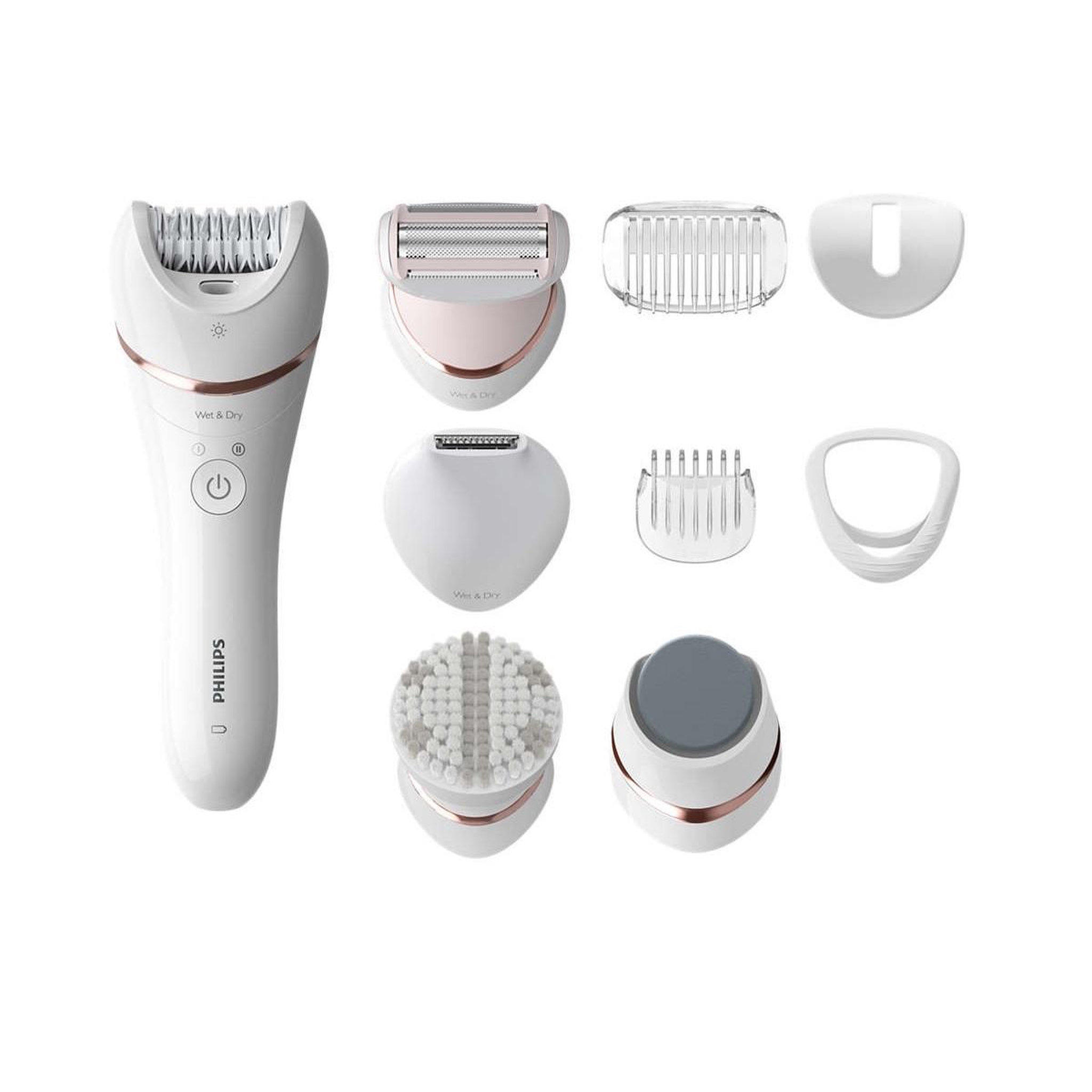 Voir la diapositive 1 : Philips Epilateur rechargeable étanche blanc - BE740/10