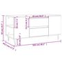 Voir la diapositive 6 : VIDAXL Table basse noir 102x44,5x50 cm bois d'ingenierie