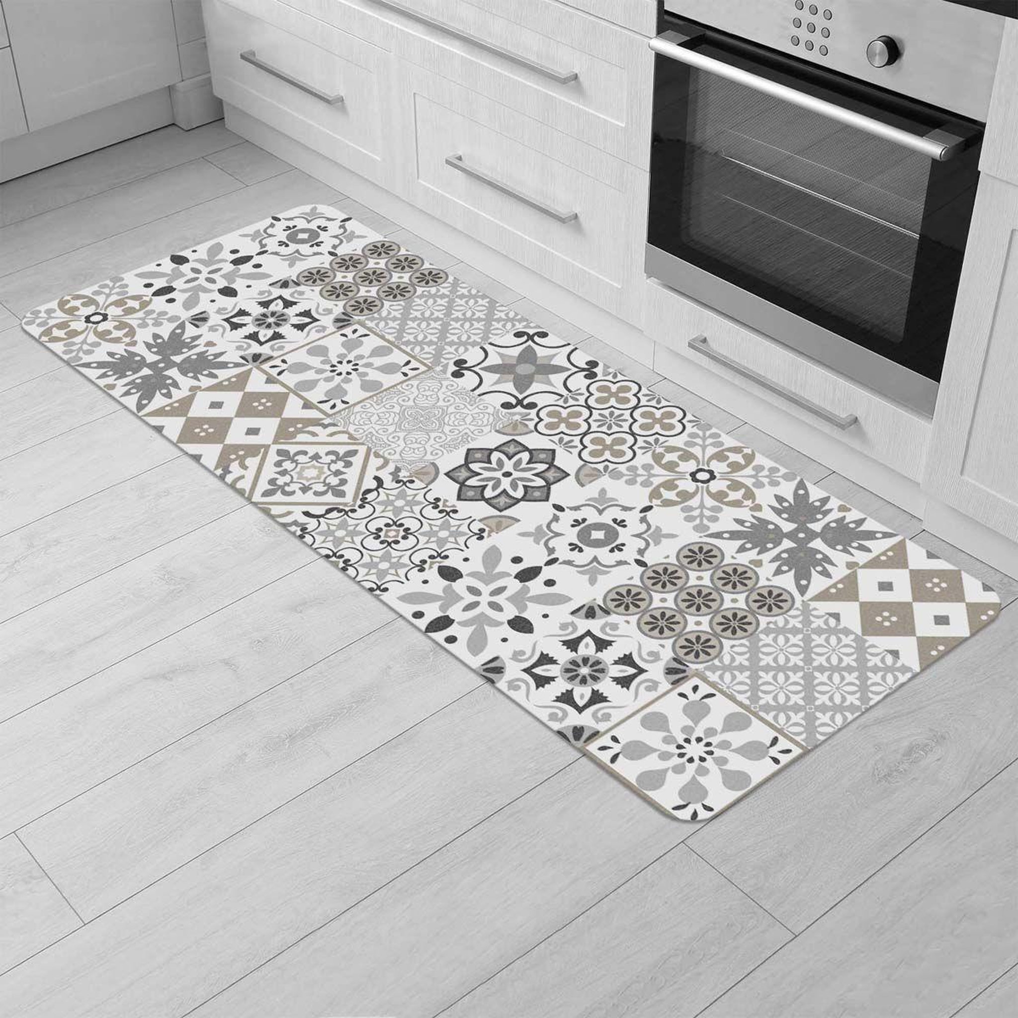 Voir la diapositive 2 : Douceur d'Intérieur Tapis déco rectangle  salou  45x120cm naturel