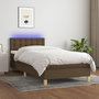 Voir la diapositive 1 : VIDAXL Sommier a lattes de lit et matelas et LED Marron fonce 80x200cm