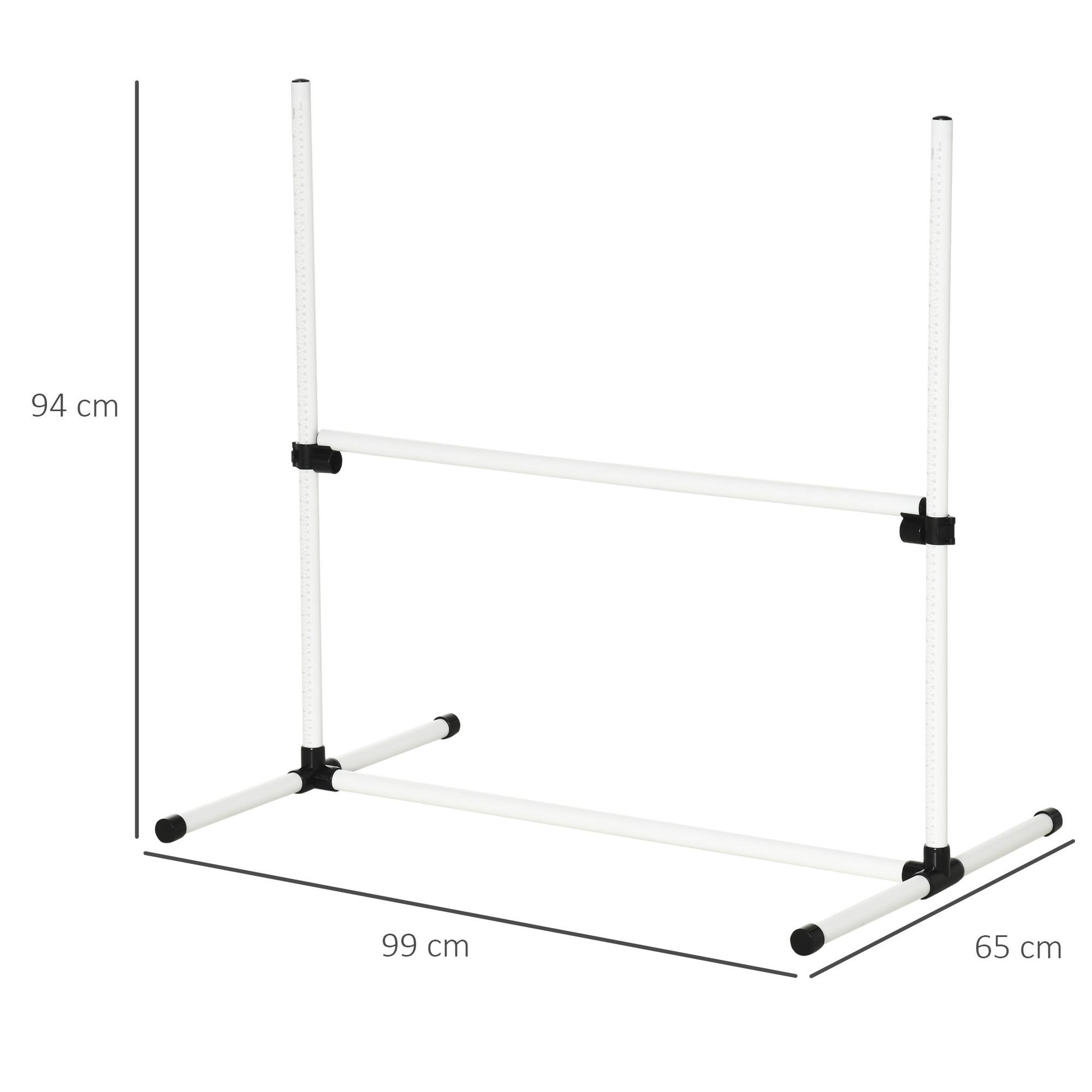 Voir la diapositive 3 : PAWHUT Agility sport pour chiens set de 4 obstacles professionnels avec système de maintien au sol sac transport fourni blanc noir