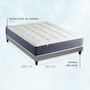 Voir la diapositive 5 : IDLITERIE Ensemble Matelas Ressort 7 zones + Mémoire de forme + Sommier KING STYLE + couette + oreillers - Fabriqué en France