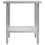 Voir la diapositive 3 : VIDAXL Table de travail de cuisine 80x60x85 cm Acier inoxydable
