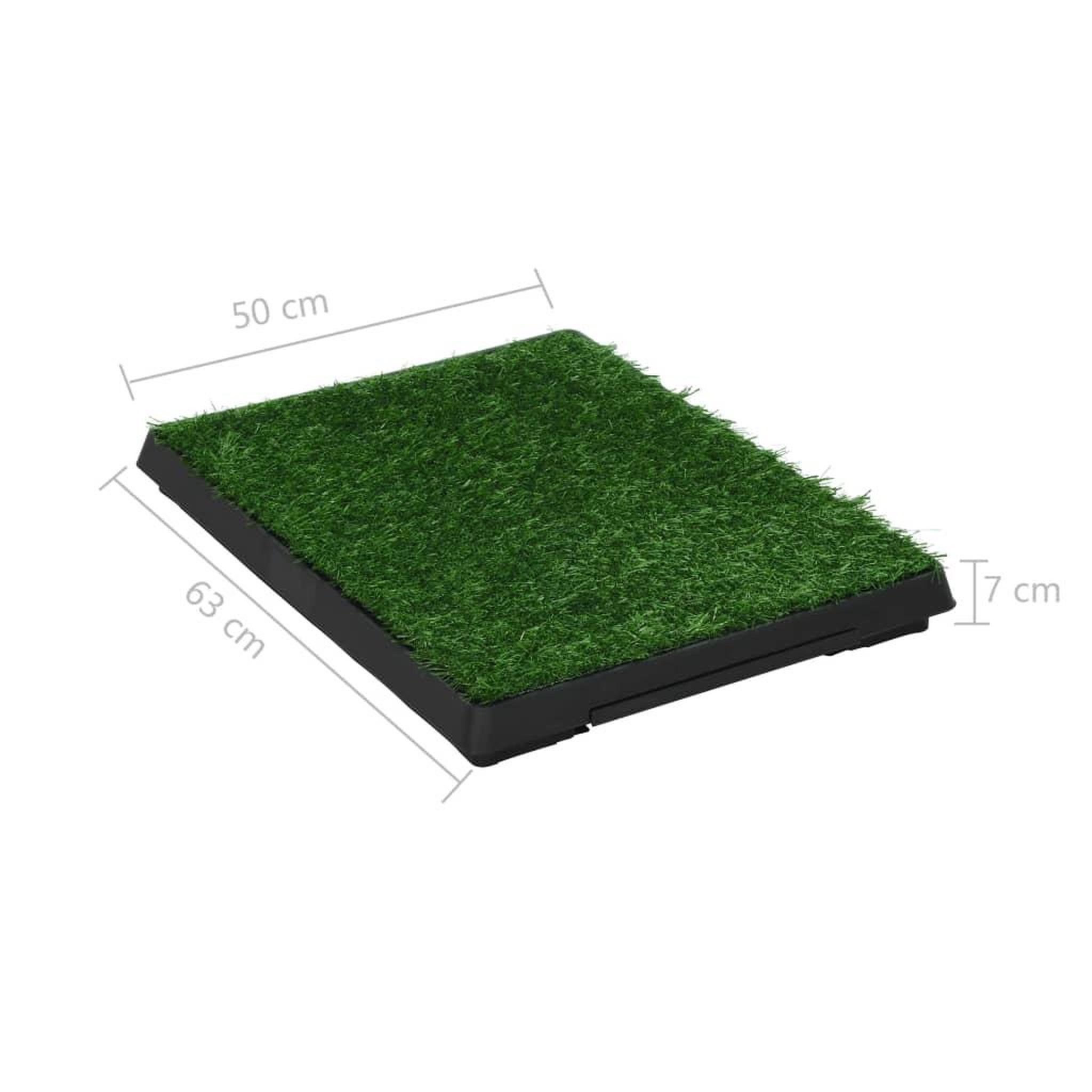 Voir la diapositive 6 : VIDAXL Tapis pour animaux 2 pcs avec plateau et gazon artificiel Vert