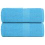 Voir la diapositive 1 : VIDAXL Serviettes de visage 2 pcs turquoise 30x30cm 360g m² 100% coton
