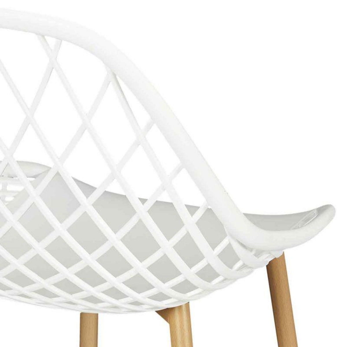 Paris Prix Lot de 4 Chaises Design  Malaga  80cm Blanc